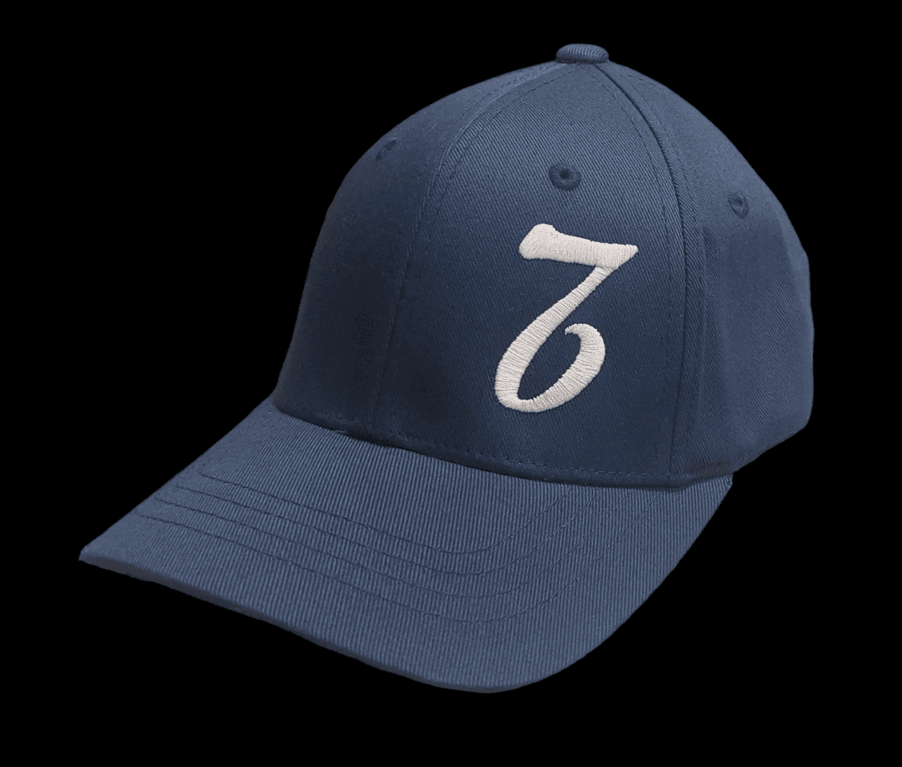 A baseball cap with the number seven on it.