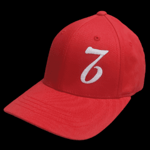 A red hat with the number seven on it.