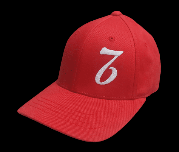 A red hat with the number seven on it.