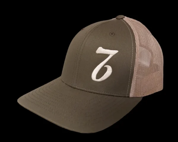 A hat with the number seven on it.