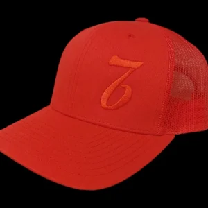 A red hat with the number seven on it.