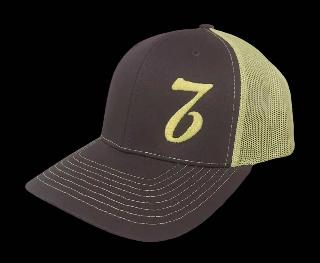 A hat with the number seven on it.