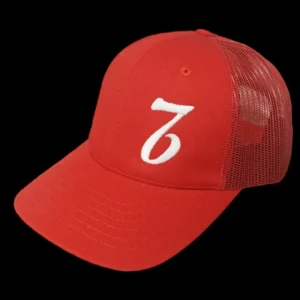 A red hat with the number seven on it.