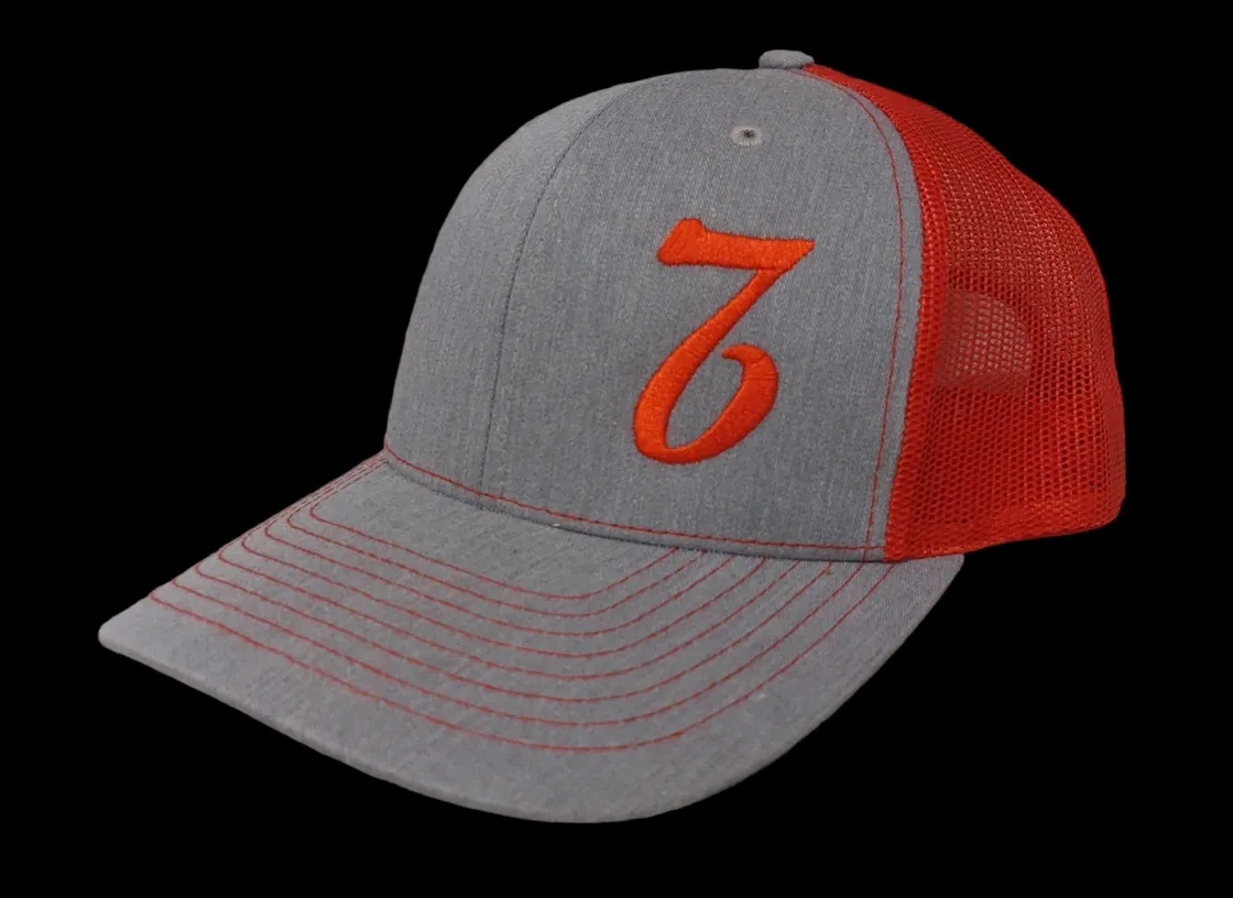 A hat with the number seven on it.